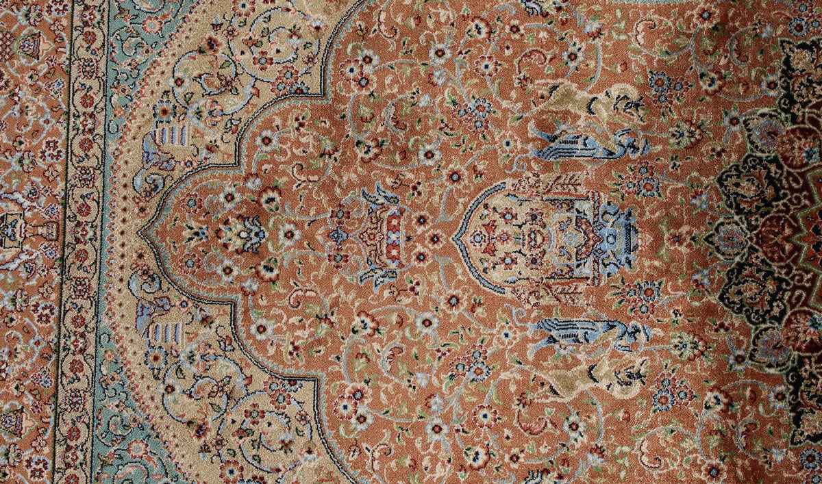 3x5 Brown and Multicolor Turkish Antep Rug