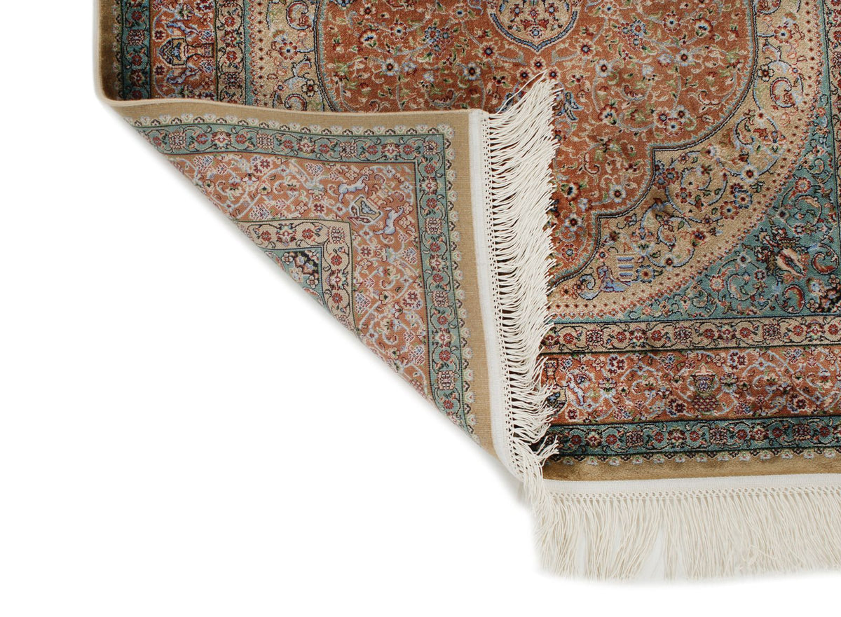 3x5 Brown and Multicolor Turkish Antep Rug