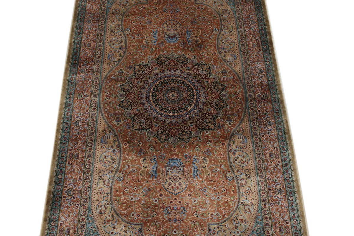 3x5 Brown and Multicolor Turkish Antep Rug