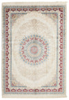 6x8 Ivory and Red Turkish Antep Rug
