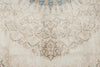6x8 Ivory and Red Turkish Antep Rug