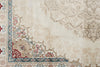 6x8 Ivory and Red Turkish Antep Rug