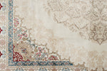 6x8 Ivory and Red Turkish Antep Rug
