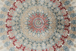 6x8 Ivory and Red Turkish Antep Rug