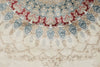 6x8 Ivory and Red Turkish Antep Rug