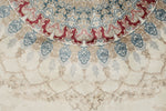 6x8 Ivory and Red Turkish Antep Rug