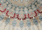 6x8 Ivory and Red Turkish Antep Rug