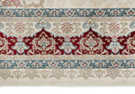 6x8 Ivory and Red Turkish Antep Rug