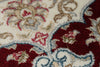 6x8 Ivory and Red Turkish Antep Rug