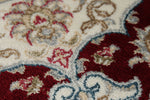 6x8 Ivory and Red Turkish Antep Rug