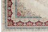 6x8 Ivory and Red Turkish Antep Rug