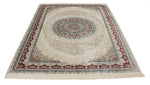 6x8 Ivory and Red Turkish Antep Rug