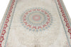 6x8 Ivory and Red Turkish Antep Rug
