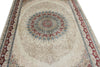 6x8 Ivory and Red Turkish Antep Rug