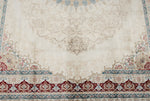 6x8 Ivory and Red Turkish Antep Rug