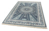 6x8 Navy and Multicolor Turkish Antep Rug