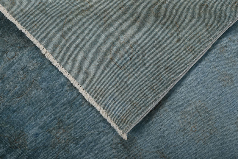 7x7 Blue and Gray Anatolian Traditional Rug