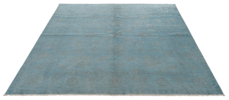 7x7 Blue and Gray Anatolian Traditional Rug