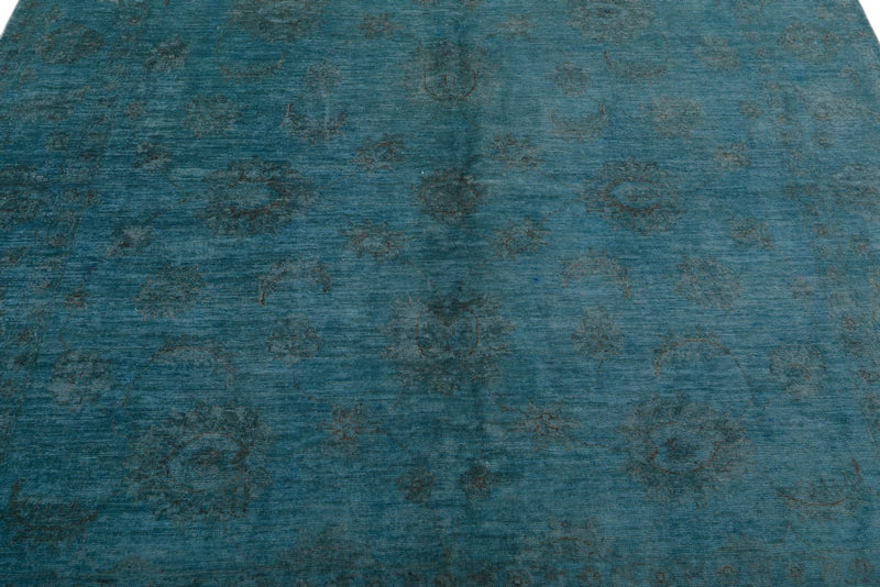 7x7 Blue and Gray Anatolian Traditional Rug