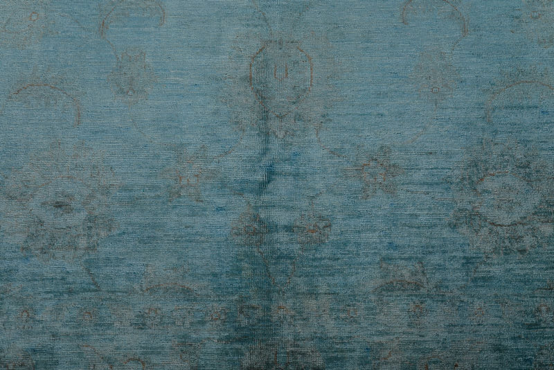 7x7 Blue and Gray Anatolian Traditional Rug