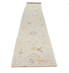 3x16 Ivory and Beige Turkish Oushak Runner