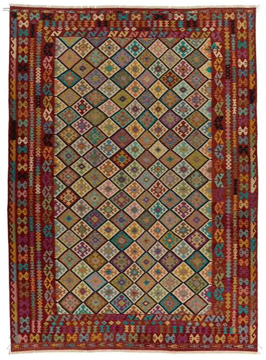 10x14 Multicolor Turkish Tribal Rug