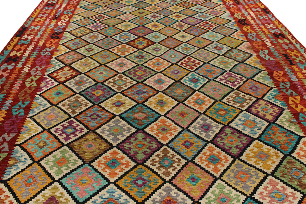 10x14 Multicolor Turkish Tribal Rug