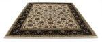 8x10 Ivory and Black Turkish Silk Rug