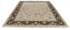 8x10 Ivory and Black Turkish Silk Rug