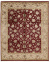 8x10 Red and Ivory Turkish Silk Rug