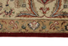 8x10 Red and Ivory Turkish Silk Rug