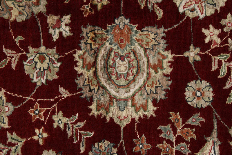 8x10 Red and Ivory Turkish Silk Rug