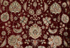 8x10 Red and Ivory Turkish Silk Rug