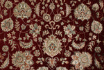 8x10 Red and Ivory Turkish Silk Rug