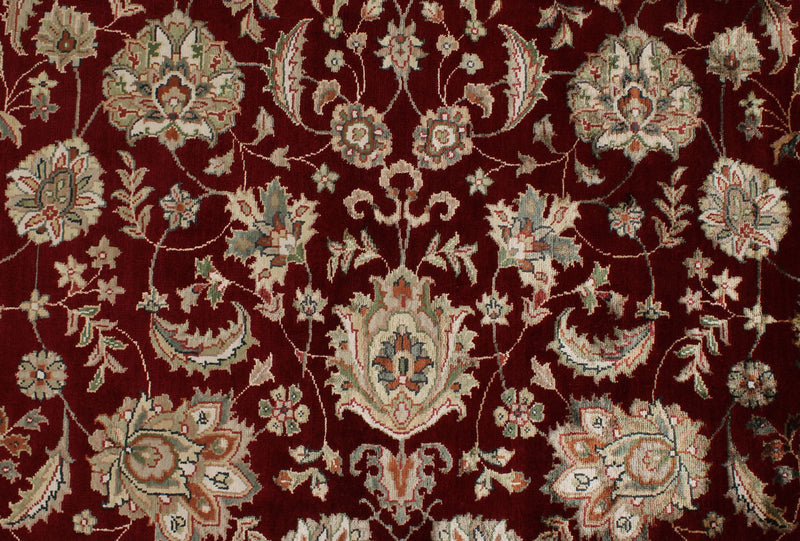 8x10 Red and Ivory Turkish Silk Rug