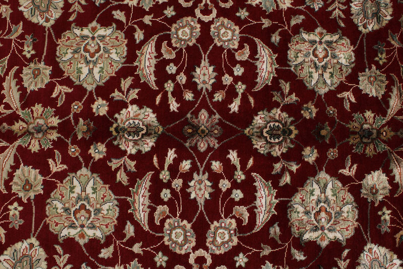 8x10 Red and Ivory Turkish Silk Rug