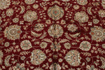 8x10 Red and Ivory Turkish Silk Rug