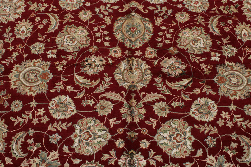 8x10 Red and Ivory Turkish Silk Rug