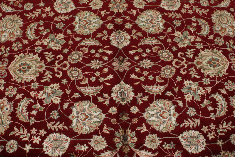 8x10 Red and Ivory Turkish Silk Rug