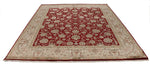 8x10 Red and Ivory Turkish Silk Rug