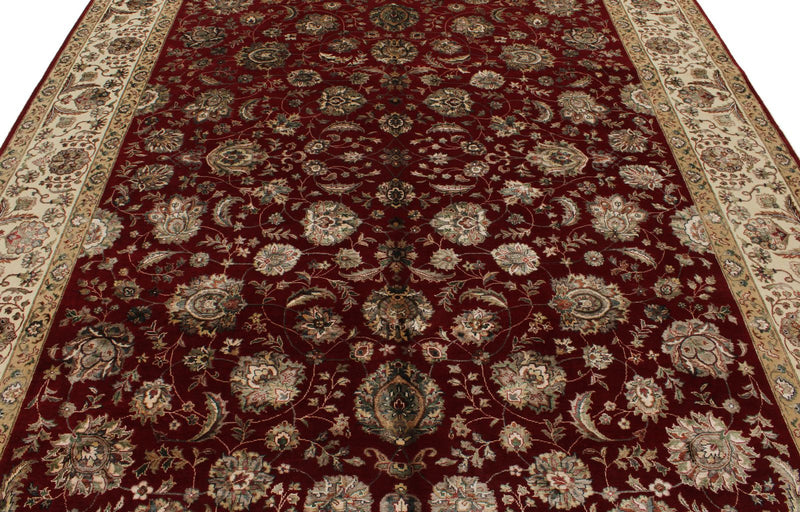 8x10 Red and Ivory Turkish Silk Rug