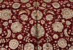 8x10 Red and Ivory Turkish Silk Rug