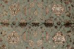 8x10 Light Blue and Ivory Turkish Silk Rug