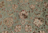 8x10 Light Blue and Ivory Turkish Silk Rug