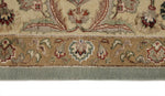 8x10 Light Blue and Ivory Turkish Silk Rug