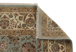 8x10 Light Blue and Ivory Turkish Silk Rug