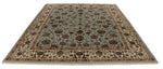 8x10 Light Blue and Ivory Turkish Silk Rug