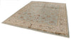 8x10 Light Blue and Ivory Turkish Silk Rug