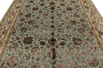 8x10 Light Blue and Ivory Turkish Silk Rug