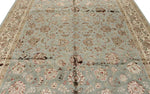 8x10 Light Blue and Ivory Turkish Silk Rug
